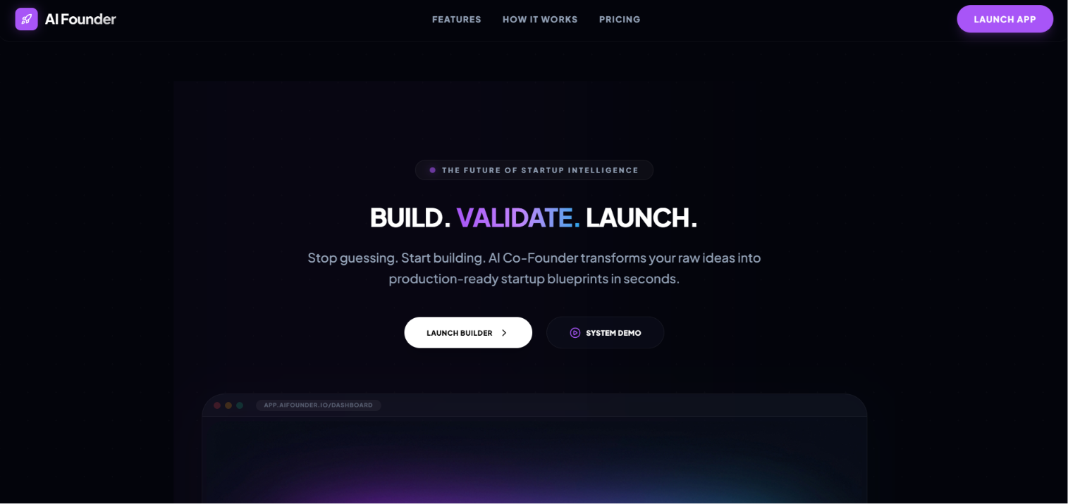 AI Co-Founder Interface